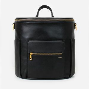 FAWN DESIGN THE ORIGINAL DIAPER BAG in Black with gold hardware. EUC